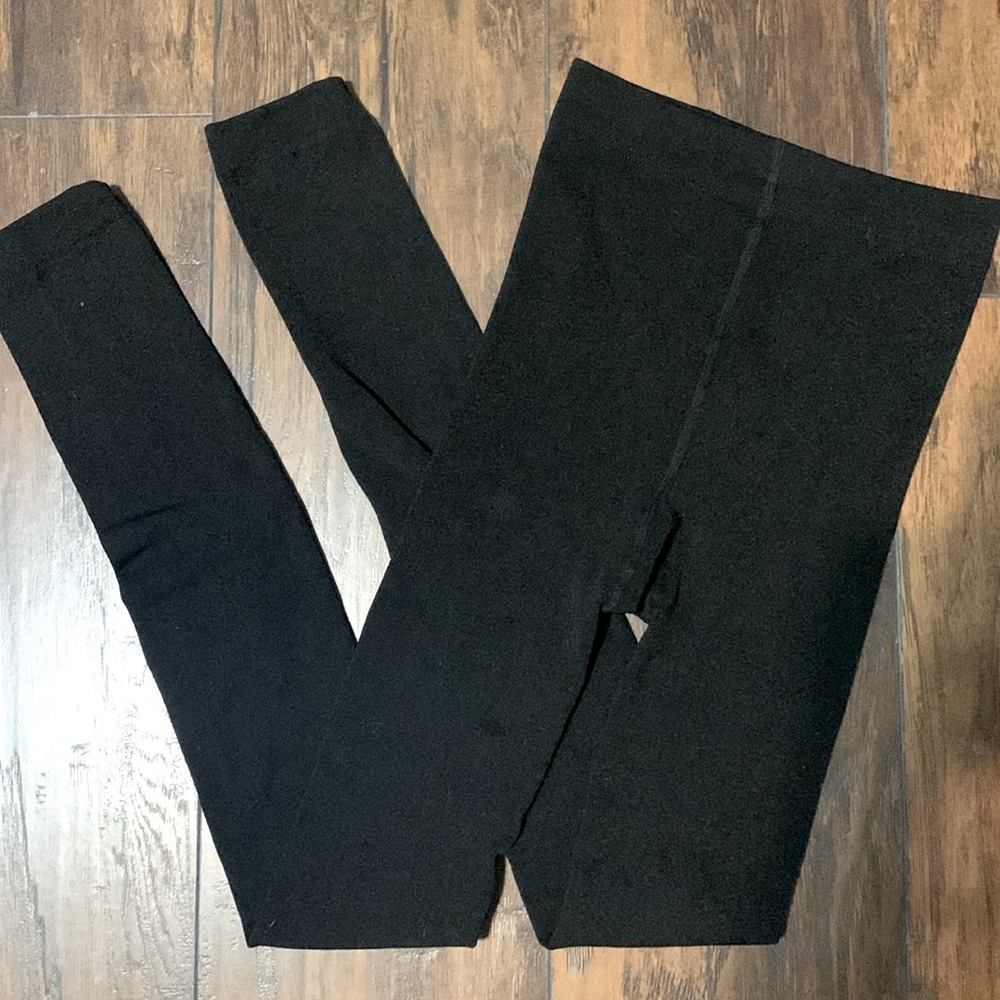Women’s Ellen Tracy Black Fleece Lined Leggings Size Medium Large